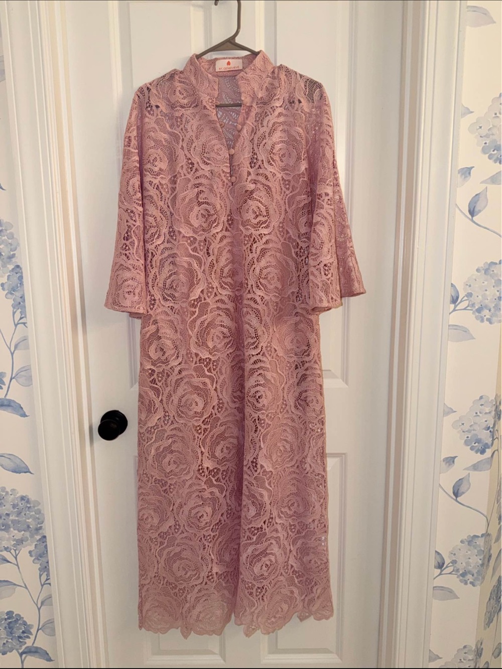 Women’s Lace Midi Dress - Dusty Rose